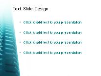 Skyscraper Cyan PowerPoint Template text slide design