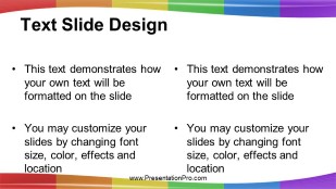 Waves Rainbow Vertical 01 Widescreen PowerPoint Template text slide design