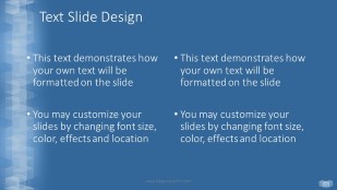 Stacked Blocks Blue Widescreen PowerPoint Template text slide design