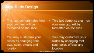 Stars 01 Orange Widescreen PowerPoint Template text slide design