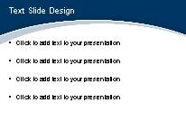 Swoop Simple Blue PowerPoint Template text slide design