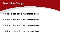Swoop Simple Red PowerPoint Template text slide design