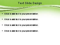 Swoopie Flow Green PowerPoint Template text slide design