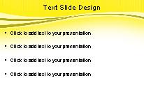 Swoopie Flow Yellow PowerPoint Template text slide design
