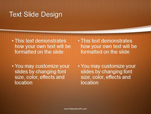 Swoosh Orange PowerPoint Template text slide design