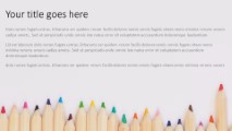 Colored Pencils PowerPoint Template text slide design