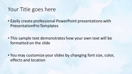 Water Colors Widescreen PowerPoint Template text slide design