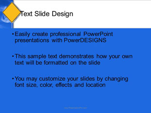 Blank Caution PowerPoint Template text slide design