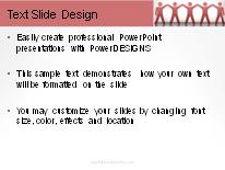 Celebrating Teamwork Red PowerPoint Template text slide design