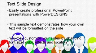 Crowd Communication Widescreen PowerPoint Template text slide design