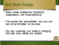 Excellent Support Green PowerPoint Template text slide design