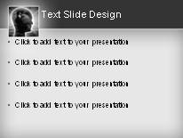 Gear Head Gray PowerPoint Template text slide design