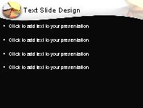 Metallic Pie Chart PowerPoint Template text slide design
