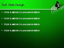 On Bullseye Green PowerPoint Template text slide design