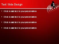 On Bullseye Red PowerPoint Template text slide design