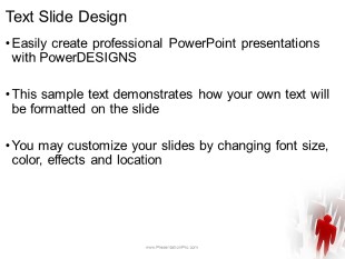 Red Figure Stand Out 01 PowerPoint Template text slide design