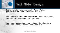 Rolling Cogs Blue Widescreen PowerPoint Template text slide design