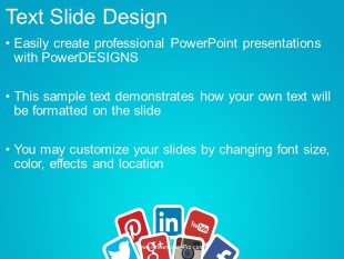 Social Media Signs 01 PowerPoint Template text slide design