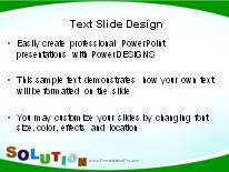 Standing Solution Green PowerPoint Template text slide design