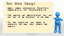 Stickman With Folder Blue B Widescreen PowerPoint Template text slide design
