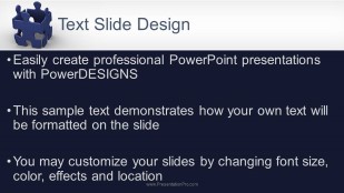 Teamwork Puzzle Widescreen PowerPoint Template text slide design