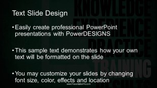 Training Results Widescreen PowerPoint Template text slide design