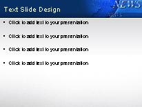Breaking News Blue PowerPoint Template text slide design