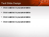 Breaking News Orange PowerPoint Template text slide design