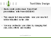 Chess Leadership Green PowerPoint Template text slide design
