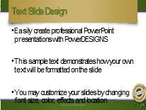 Excellent Support Green Widescreen PowerPoint Template text slide design