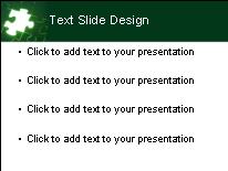 Green Puzzle PowerPoint Template text slide design