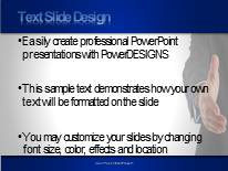 Hand Extended Widescreen PowerPoint Template text slide design