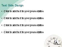 Man On Clock PowerPoint Template text slide design