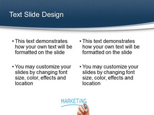 Marketing On White Board PowerPoint Template text slide design