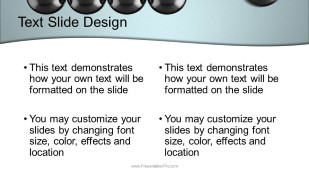 Newtons Cradle 2 Widescreen PowerPoint Template text slide design