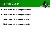 On Bullseye Green PowerPoint Template text slide design
