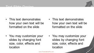 Road Arrow Direction 01 Widescreen PowerPoint Template text slide design