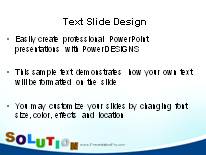 Standing Solution Blue PowerPoint Template text slide design