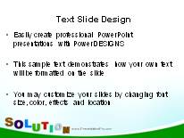 Standing Solution Green PowerPoint Template text slide design