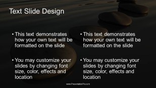 Stepping Stones Widescreen PowerPoint Template text slide design