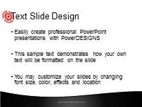 Success On Target Black B PowerPoint Template text slide design
