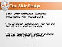 Support World Cloud PowerPoint Template text slide design