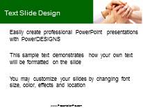 Team Unity Green PowerPoint Template text slide design