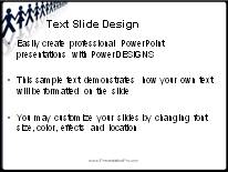 Teamwork Silhouettes Blue PowerPoint Template text slide design