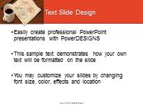 Thoughts Over Coffee Red PowerPoint Template text slide design