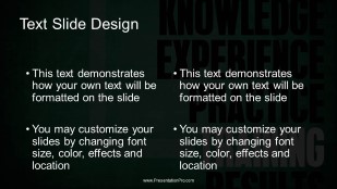 Training Results Widescreen PowerPoint Template text slide design