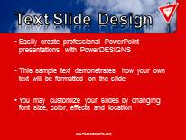 Yield In Clouds PowerPoint Template text slide design