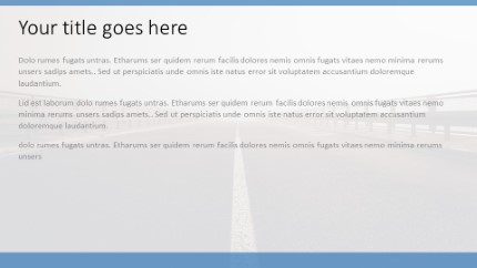 Lonely Road Fog Widescreen PowerPoint Template text slide design
