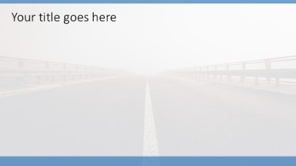 Lonely Road Fog Widescreen PowerPoint Template text slide design