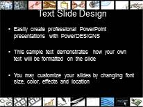 Business Technology Collage Color Pen PowerPoint Template text slide design